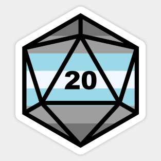 Pride D20: Demiboy Sticker